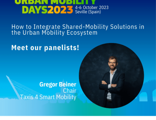 Die Zukunft vorantreiben: T4SM-Vorsitzende und  BVTM-Vorstand Gregor Beiner bei den Urban Mobility Days  2023 in Sevilla