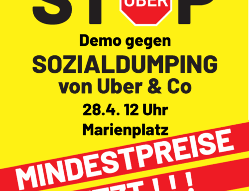 Taxibranche rechnet vor: Uber in München fehlen aktuell pro Stunde 12 Euro für Lohn, Steuern und Sozialabgaben