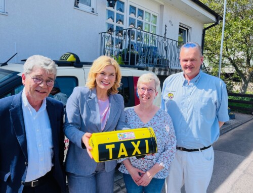 Starkes Zeichen für das Taxigewerbe: Julia Klöckner besucht Taxiunternehmen in Roxheim und sagt Unterstützung zu