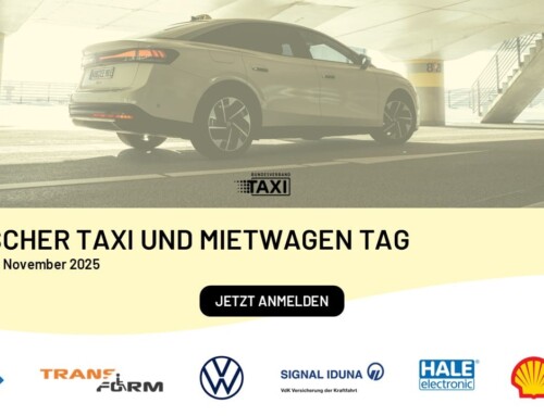 Deutscher Taxitag 2025:  Letzter Aufruf – jetzt anmelden!