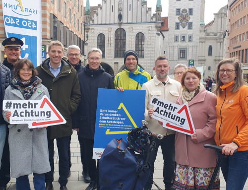 Initiative gegen Dooring-Unfälle: Die Taxizentrale IsarFunk setzt sich ein für mehr Aufmerksamkeit, Rücksicht und Respekt im Straßenverkehr